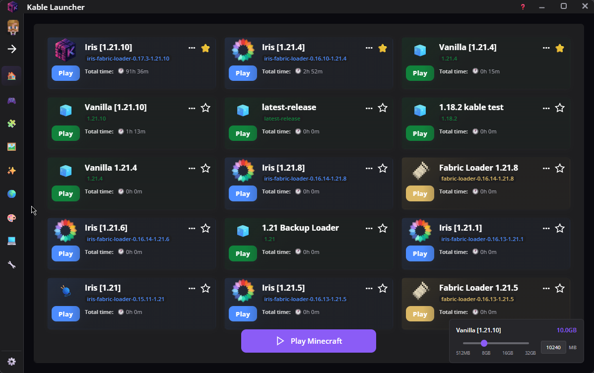 Kable Launcher Home Interface